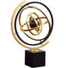 AACV Metal Rotating Living Room Unique European Light Desktop Art Furniture Suitable for TV Wine Office 3D Decorative Item Marble Globe, Decor,