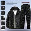 Men's Camouflage Hooded Workwear Set: Protective Mountaineering & Tactical Shell Jacket for Spring/Autumn