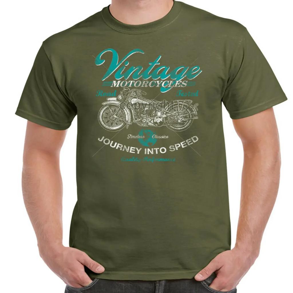 Vintage Motorcycle Motorbike Chopper Bobber Biker Gift TShirt Summer Cotton Short Sleeve ONeck Mens T Shirt New S3XL
