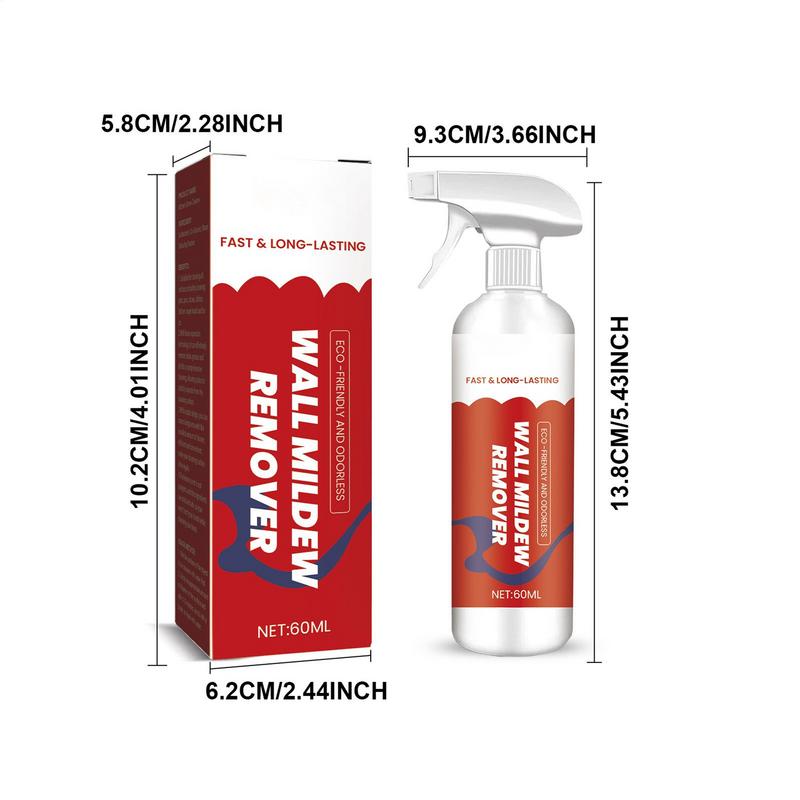 Wall Cleaner Spray Home Stain Remover Tool 60ml Multi-Function Wall Cleaner Spray For Bathroom Commercial Bedroom Living Room