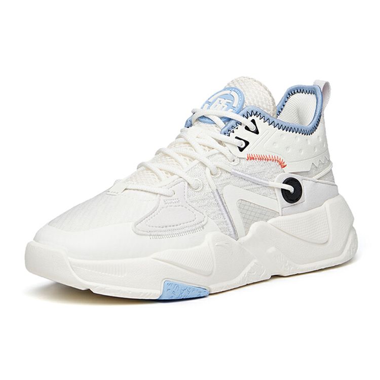 Anta Lifestyle Series Non-Slip Durable Low-Top Skate Shoes Women sneakers Blue White 122138084-1