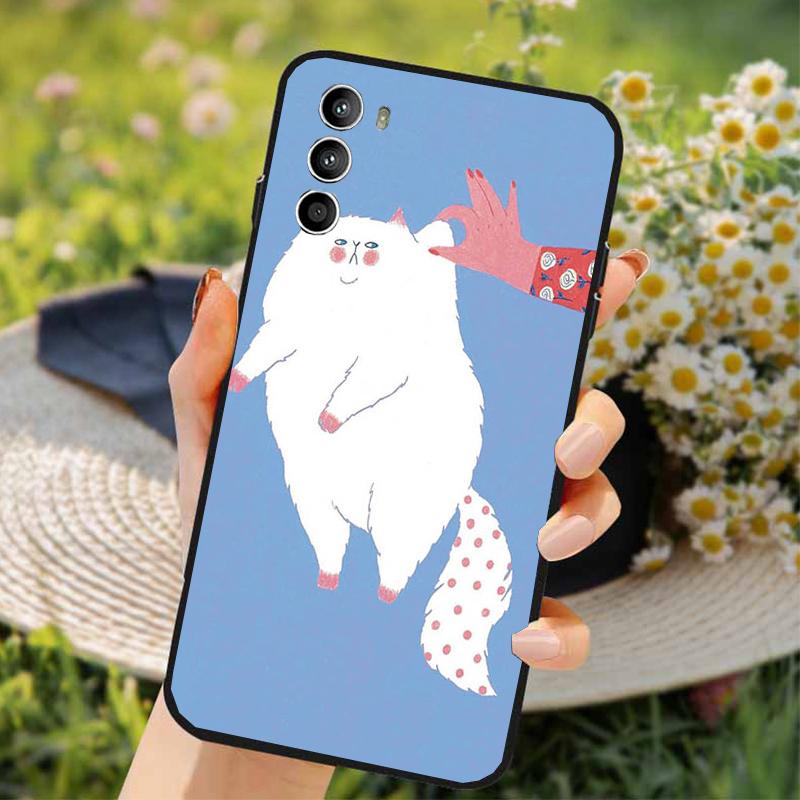 Fun Cat Phone Case For Moto G85 G55 G05 G14 G75 G31 G50 G52 G60 G13 G32 G84 G54 G53 G72 G24 Power