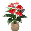 35/50CM Artificial Red Palm Plant Lifelike Fake Plants Artificial Palm Fronds  Home Garden Decor