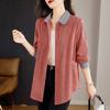 Spring Thin Long Sleeve Shirt Women Fashion Loose Fit Hong Kong Style Linen Blouse
