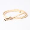 Braided PU Leather Belt Women Thin Waist Belt Dress Coat Decorative Waistband EMA