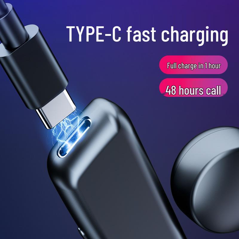 V18 Bone Conduction Bluetooth Wireless Earphones, Clip-On, Non-In-Ear, for Business and Sports Running.