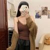 #Early Autumn New Pure Lace Lace Polished Warm Sling Vest Slim Fixed with Chest Pad Slim Woman