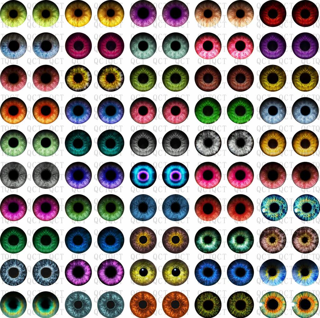 50Pcs 681012Mm Doll Glass Eye Round Dragon Cat Eyes In Pairs Flatback Cabochons Decoration Keychain Diy Accessories