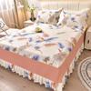 Floral Style Bed Skirt Skin-friendly Bed Covers Non-slip Mattress Protectors Roupa De Cama Printed Bedspread (No Pillowcase)