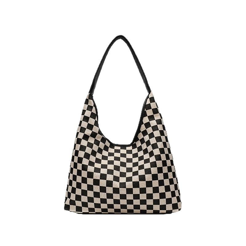 Women'S Bag Plaid Tote Bag Shoulder Bag Women'S Fashion Trend Large-Capacity Commuter Bag Women'S