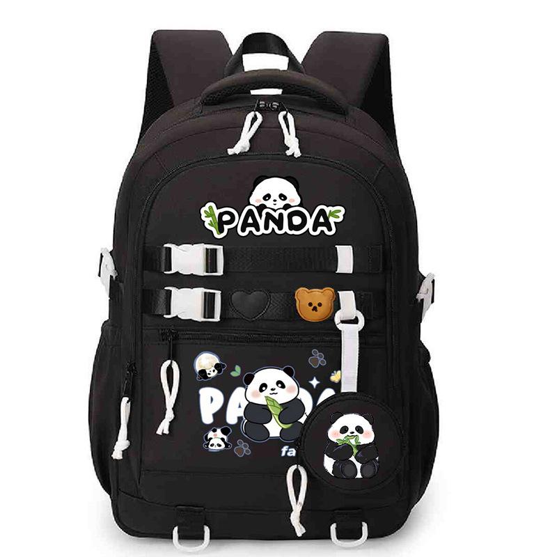 Panda Huahua 2025 New Cute Children's Schoolbag Cross-border Large-capacity Primary and Secondary School Students Lightweight Spine Protection