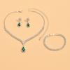 Waterdrop Jewelry Set With Crystal Embellishments For Bridal And Evening Wear