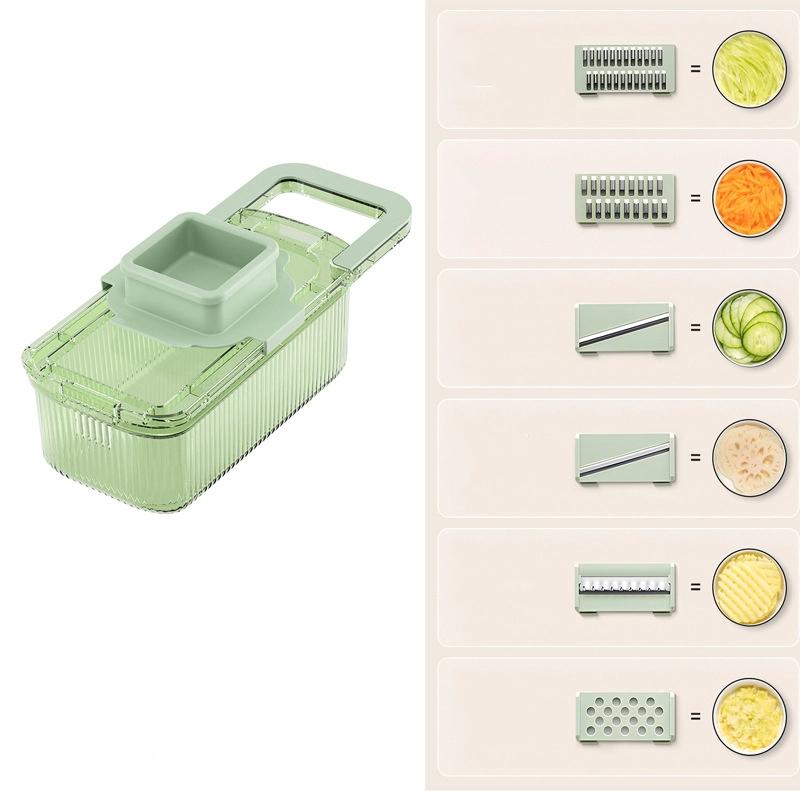 Shredder Household Kitchen Manual Vegetable Cutting Artifact Multifunctional Transparent Fruit Cucumber Potato Slicing Planer Shredder