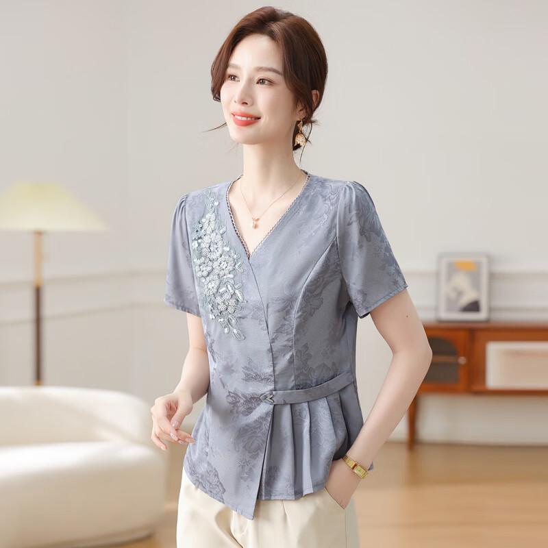 Elegant New Chinese Style Summer Short-Sleeve Top