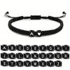 26 Letters Initial Heart Bracelets Handmade Adjustable A-Z Name Braided Bracelets For Women Men Friendship Jewelry Gifts