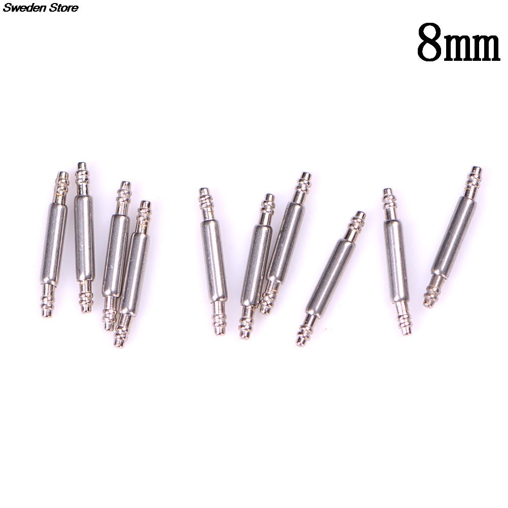 10Pcs/lot 8mm 12mm 16mm 18mm 20mm 22mm Stainless Steel Watch Band Spring Bars Strap Link Pins Repair Watchmaker Tools