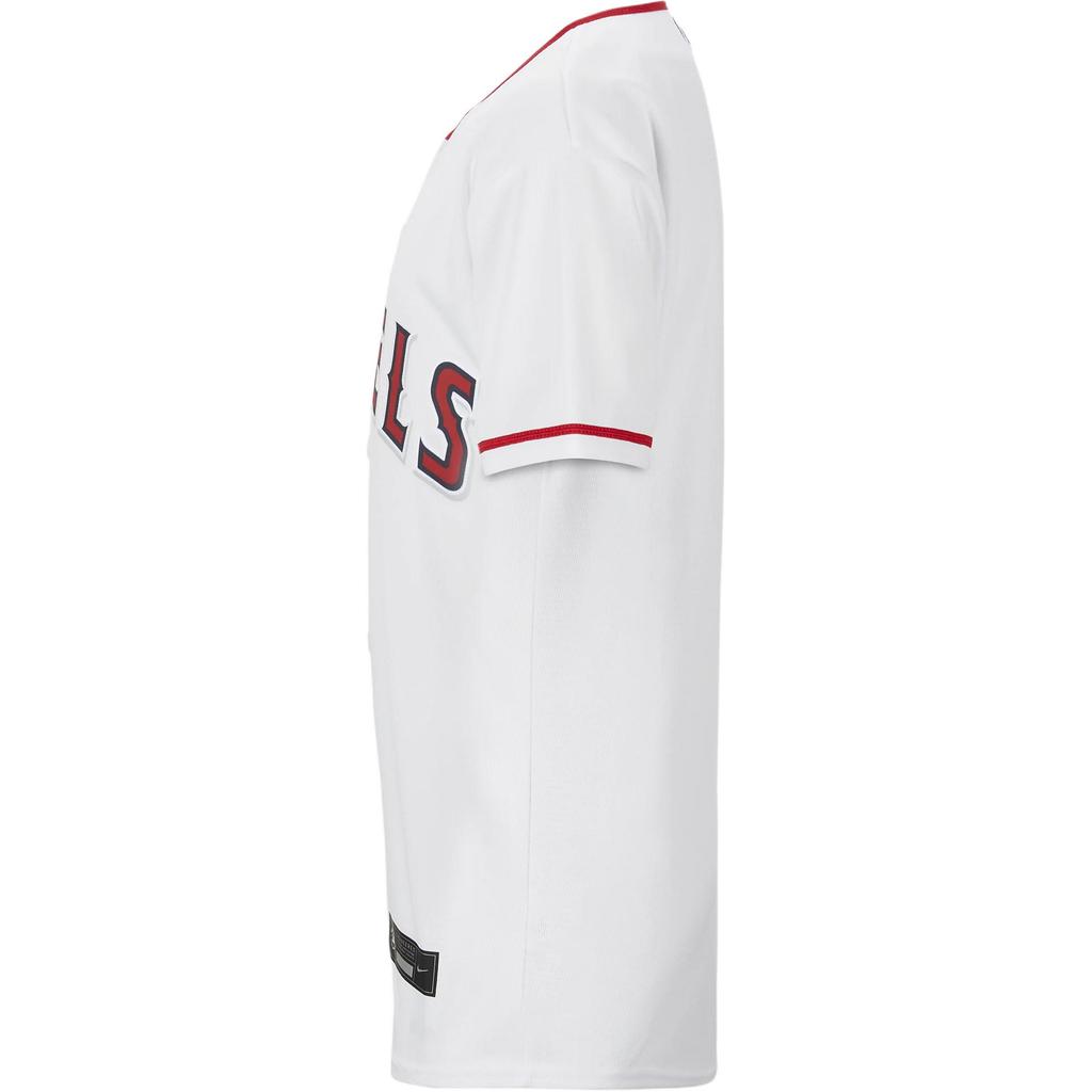 Nike X MLB Kids Baseball Jersey Collaboration Soft Comfortable Breathable Casual Sports Short Sleeve Los Angeles Angels Kids Tops White HJ7859-100