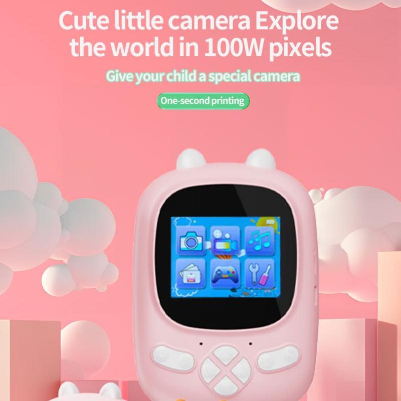 New Kids Print Camera Outdoor Photo Portable Thermal Paper Instant Print HD Video Digital Mini Camera