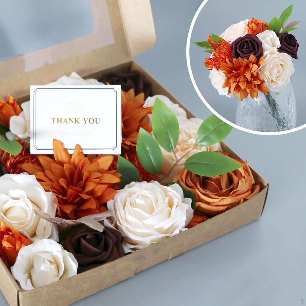 Künstliche Blumen Kombi-Box Set Hochzeit Brautsträuße Gang Bogen