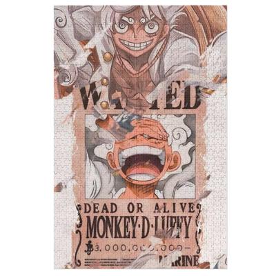 Cike One Piece Monkey Luffy Quebra-cabeça 1000 Peças Anime Moe Brinquedo Educacional para e Natal Iniciante Decoração de Parede D. Quebra-cabeça, Peças, Padrão, Madeira,
