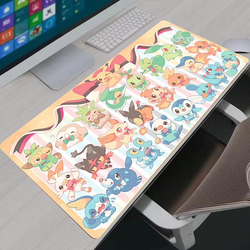 Mouse Pad Kawaii Cute XXL Keyboard Rug Laptop Gaming Accessories Anime Pokemon Mousepad Office Computer Gamer Cabinet Desk Mat