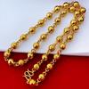 18K Gold Plated Men's Prayer Bead Necklace - Solid Round Gold Chain, Elegant and Simple Gift