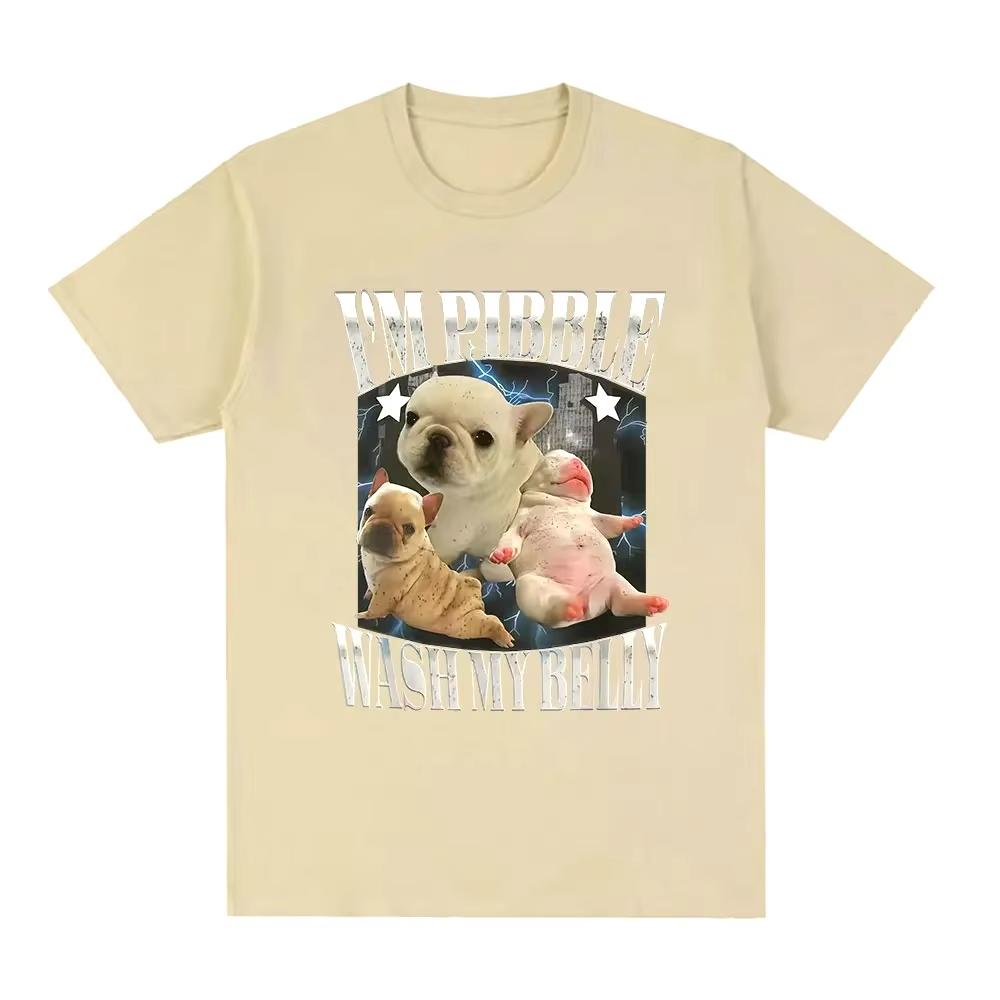 Funny Pibble Wash My Belly Dog Meme Printed T Shirt Women Vintage Fashion TShirts Short Sleeve Daily Wear Casual Clothing