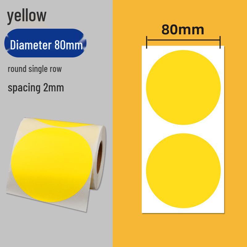 Color Coated Self-Adhesive Barcode Label Paper - Round Stickers In Various Sizes