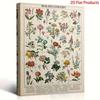 Wildflower Valentine's Day Stickers with Retro Oil Canvas and Pine Wood Frame