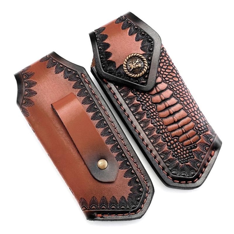 Multifunktionaler Leder Cutter Halter Sichere Klingen Schutzabdeckung Verstellbarer Gürtelclip Cutter Transporttasche Für Camping Werkzeug