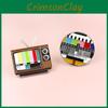 Colorful Cartoon Creative Personality Brooch Featuring Geometric Shapes In Alloy Material