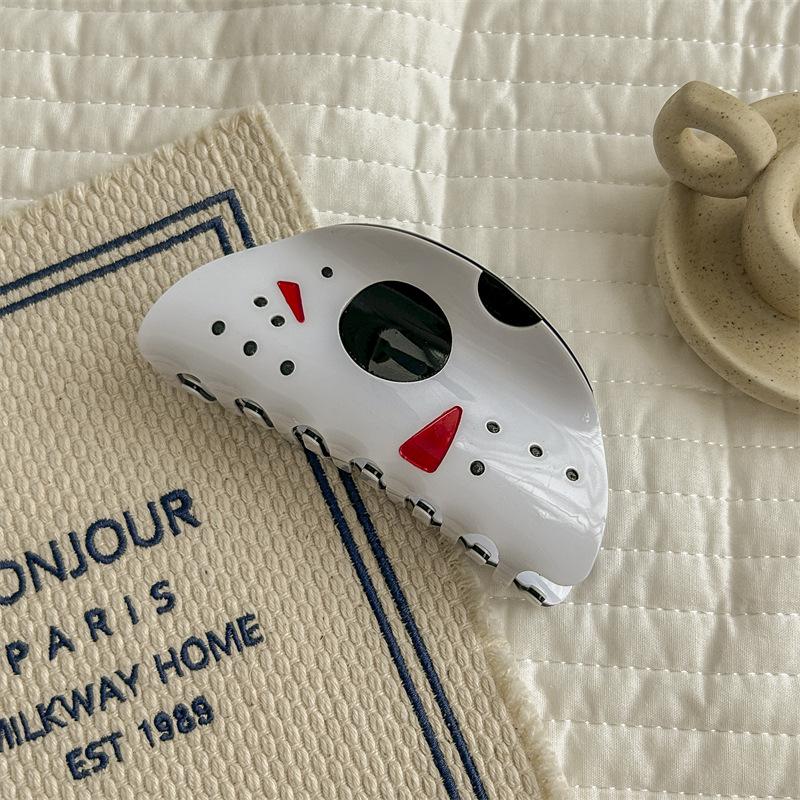 

Забавная заколка для волос в виде черепа акулы на Хэллоуин для женщин