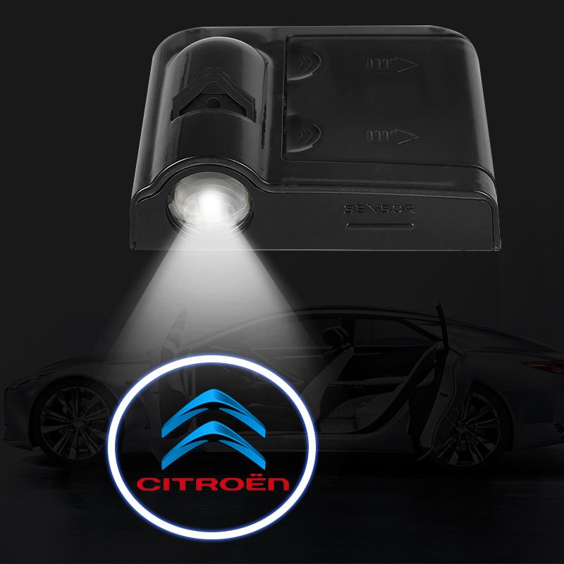 Für Citroen C1 C3 C4 DS 2CV VTS Picasso Cross Auto Tür LED HD Willkommen Höflichkeit Schatten Projektor Lampe Logo Licht Auto Zubehör