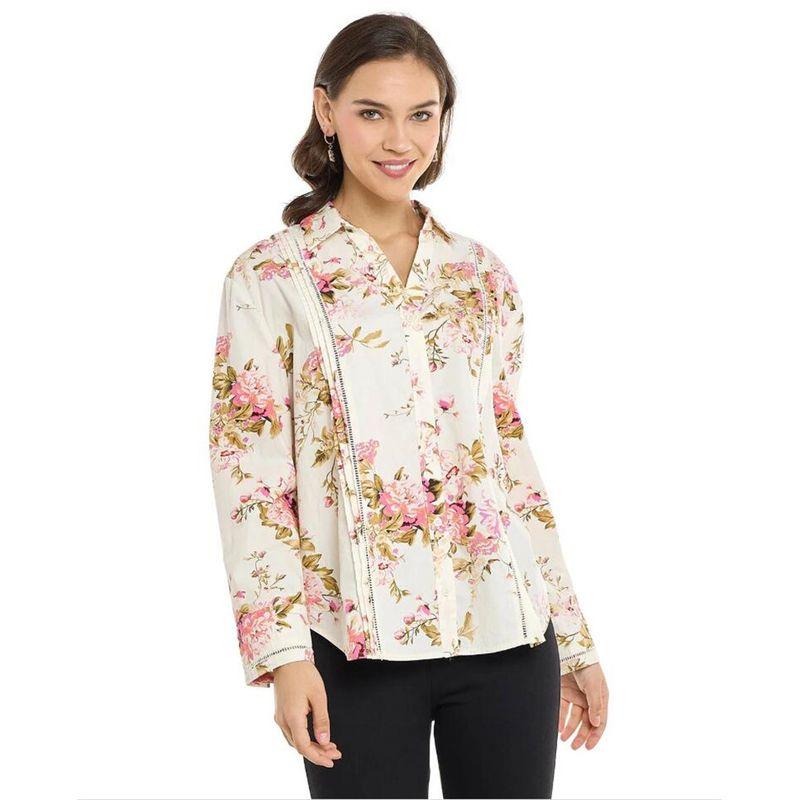 

Large Size Export Foreign Trade Surplus Single Tail Goods Cotton Woven Print Long sleeve Spring and Autumn Lace Casual Shirts Apricot 18