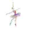 Set Of 5 Ballet Dancer 2D Ornament Acrylic Pendants Christmas Tree Decoration Handmade Jewelry for Dance Enthusiasts