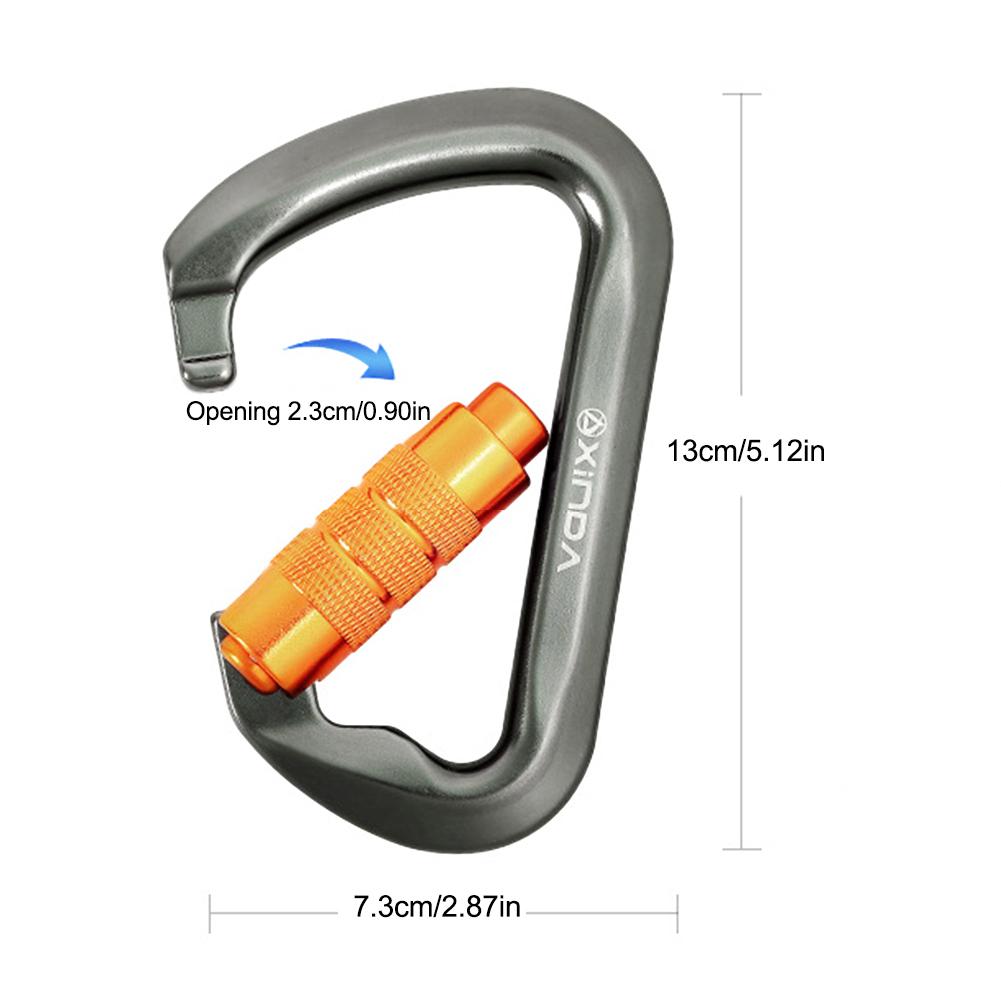 30kN Rock Climbing Carabiner Heavy Duty Mountain Caribiniers Carabiner Hook for Rock Climbing Rappelling and Mountaineering