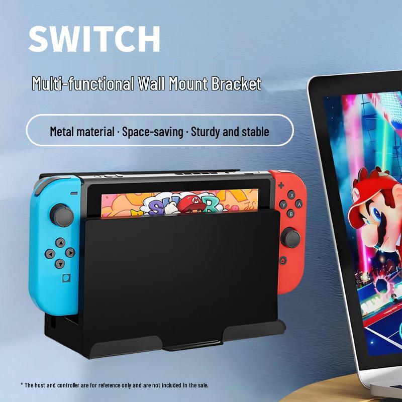 Wall-Mounted Bracket for Switch & Switch OLED with Joy-Con Storage
