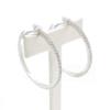 VINGTAINE Hoop Earrings with Rhinestones Silver E2-22