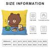B-Beown Cartoon Cushion Cover Pillowcase Ultra Soft Skin Friendly Fabric Cloud Like Comfort & Concealed Zipper