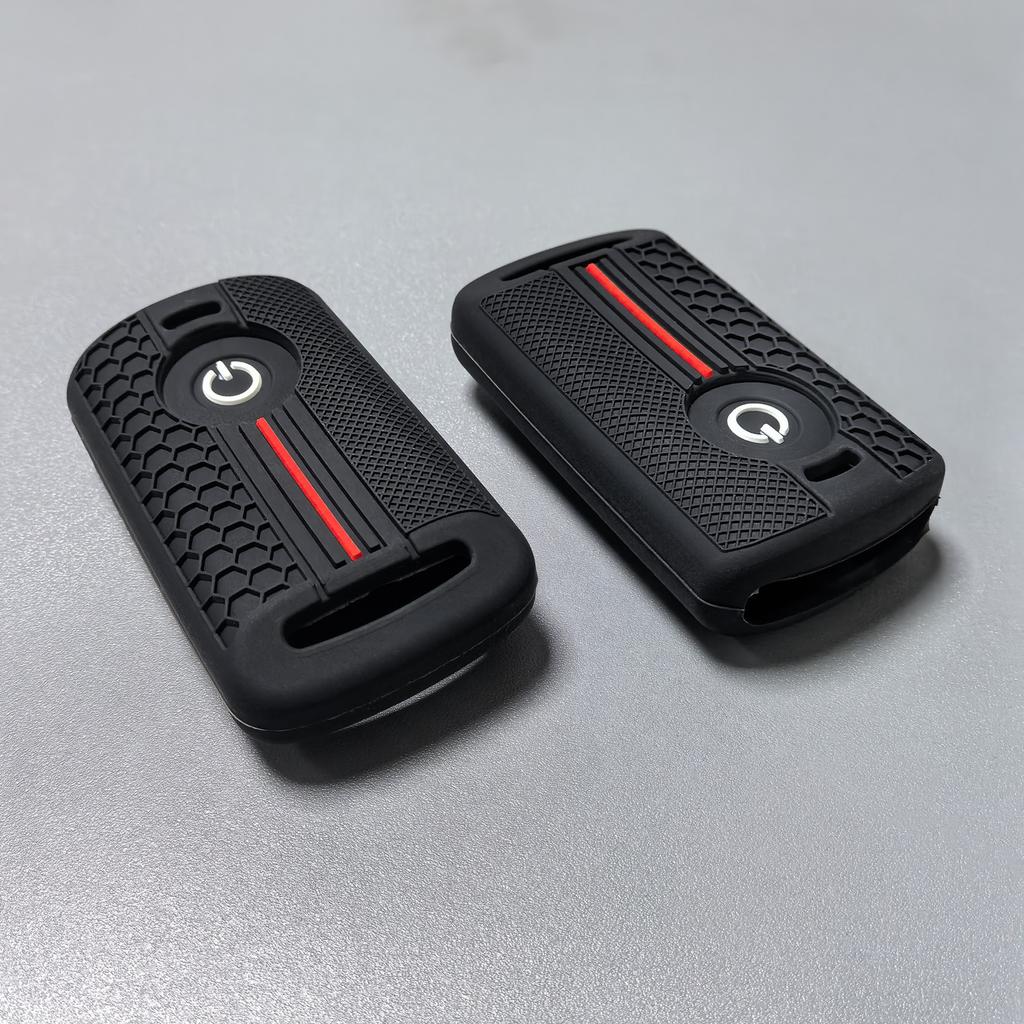 Silicone Key Fob Cover Case For Yamaha Nmax 155 / Nvx 155 / Aerox 155 / Aerox 300, Honeycomb Texture Soft Remote Key Protector