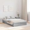 Storage Bed Frame Grey Sonoma 120 X 190 Cm