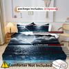 Comforter Seaside Moonlight Night Scene 3D Printed Summer Modern Simplicity Style Soft Comfortable Bedding
