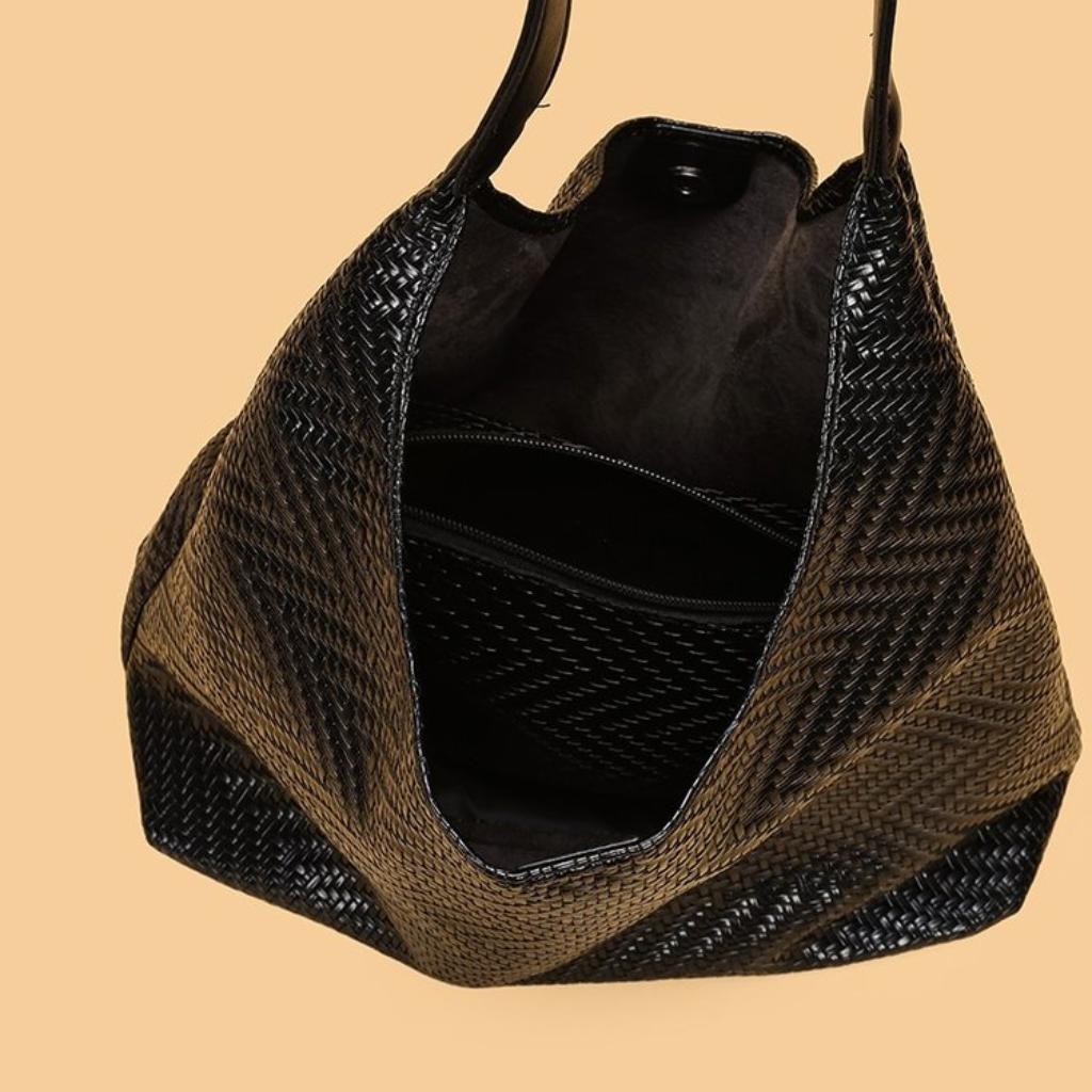 Tote Bag Women PU Single Shoulder Braided Daily