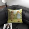 Art Sarah Kay Swing Girl Cushion Cover Natural Linen Organic Fabric DoubleSided Printing Sofa Home Decor Gift Pillow Case