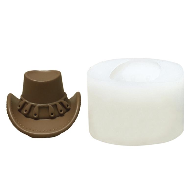 Multipurpose Cowboy Hat Crafting Mould Reusable Silicone for Candle Soap Plasters Decorations