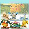Authentische Pokémon Glurak Bisasam Figur Stilvolle Schreibtischdekoration Sammlerspielzeug