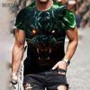 Tiger Graphic Men's Trend T-Shirts Summer Short Sleeve Street 3D Animal Print Fashion T Shirt 6XL Large Size O-Neck Casual Tops