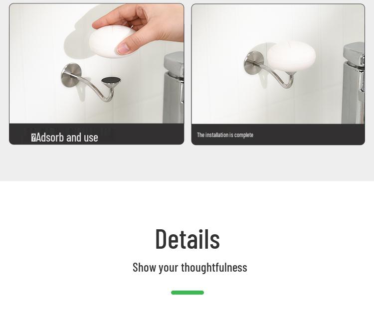 Stainless Steel Wall-Mounted Magnetic Soap Holder