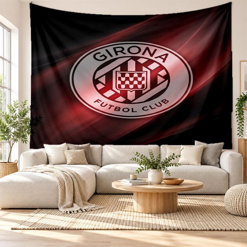 Girona FC Wall Tapestry, Soft Fabric Wall Hanging, Decorative Backdrop For Bedroom Home Wall Art