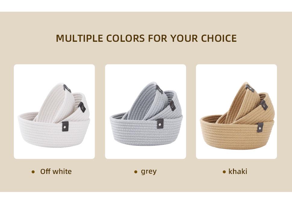 Nordic Cotton Rope Woven Storage Basket - Desktop Organizer for Sundries & Cosmetics